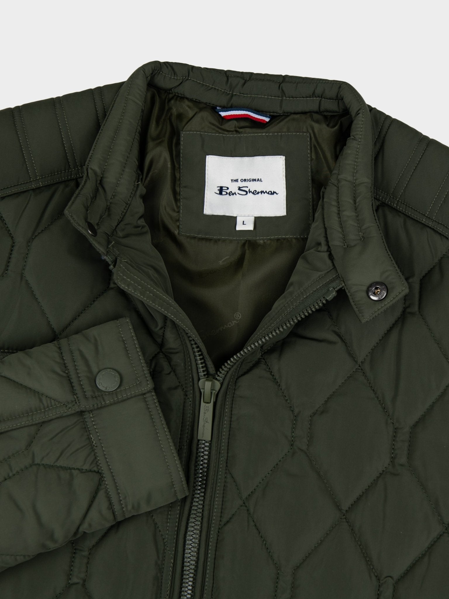 Quilted Bomber Jacket - Olive
