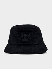 BEN SHERMAN CROCHET KNIT HAT - BLACK