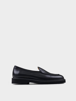 CAMDEN LEATHER SLIP ON - BLACK