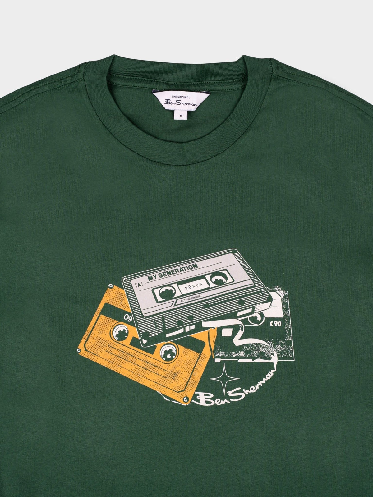 Ben Sherman Cassette Stack Tee in Forest Green – image 2 of 2
