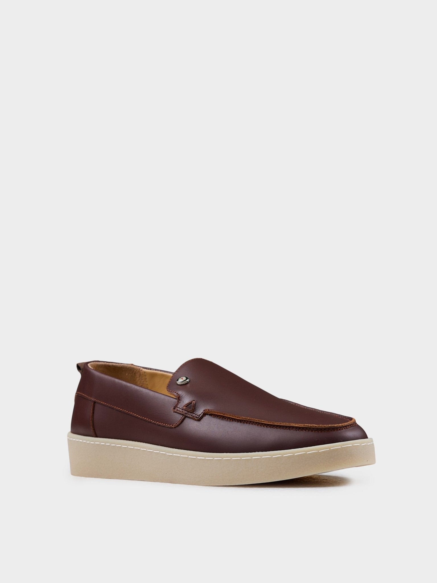 WILLIAM HI SHINE LEATHER SLIP ON - CLARET