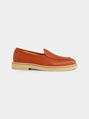 Camden Leather Slip On - Walnut Cream