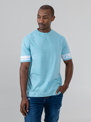 Color Block Tee - Retro Blue