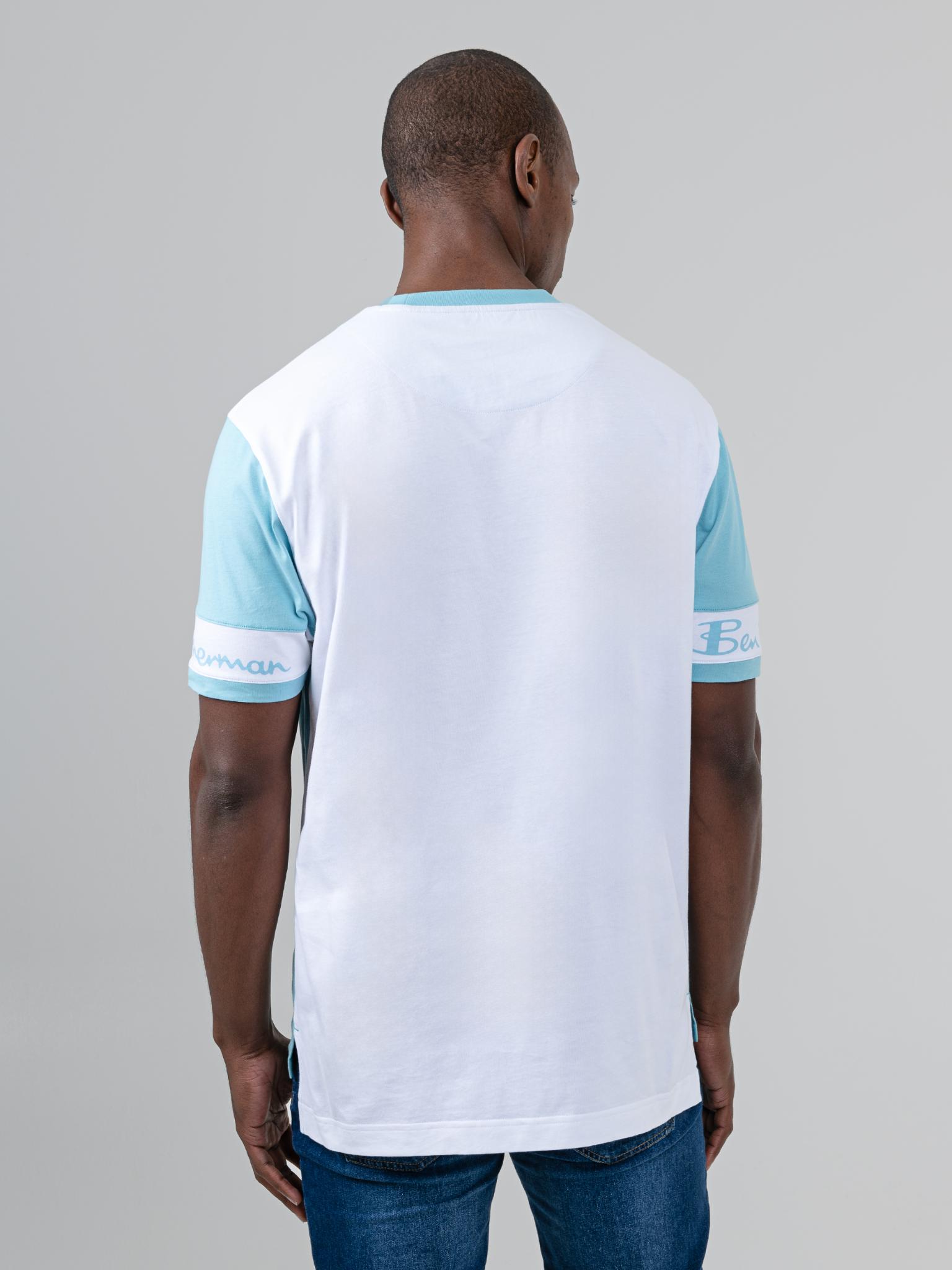 Color Block Tee - Retro Blue