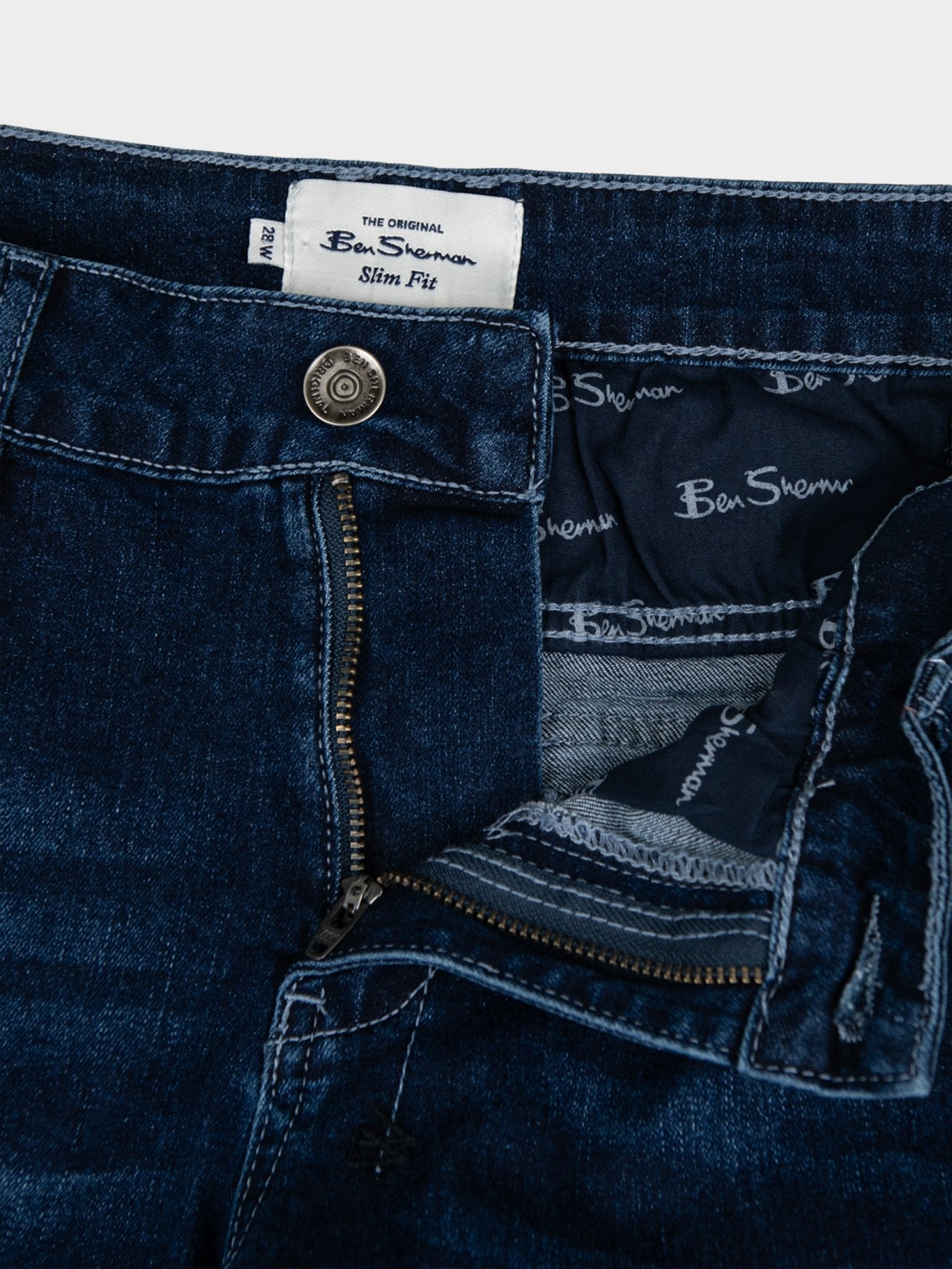 Cargo Slim Fit Denim - Dark Blue
