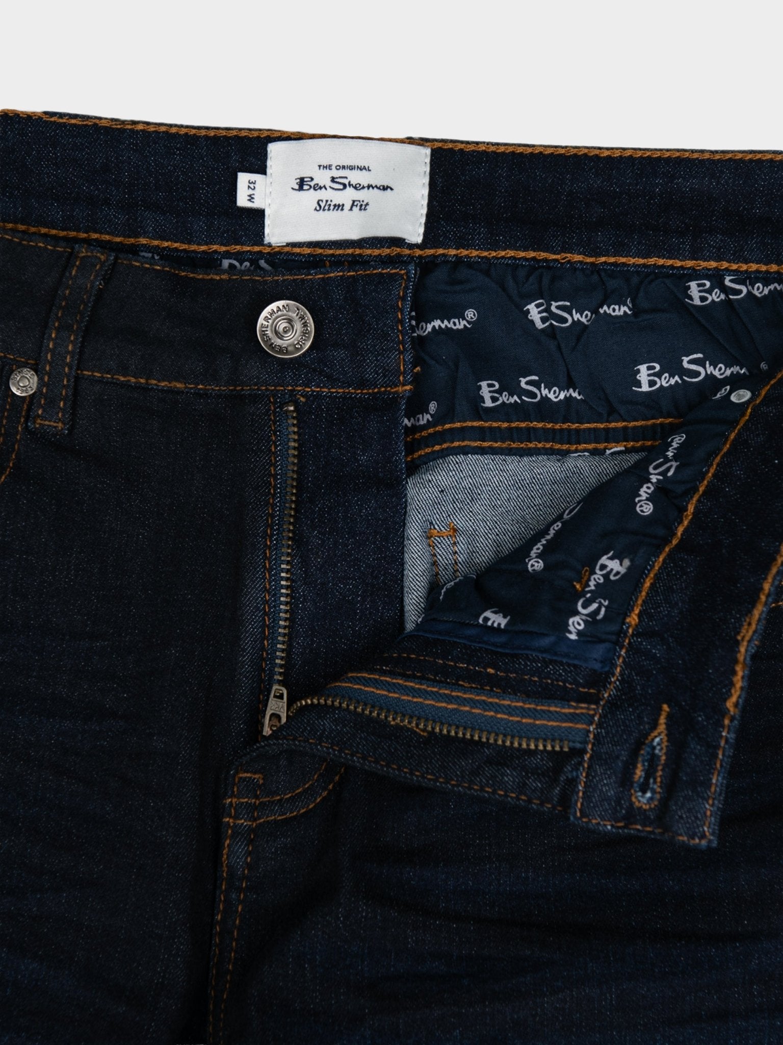 Slim Fit Garment wash Coated Spray - Dark Indigo