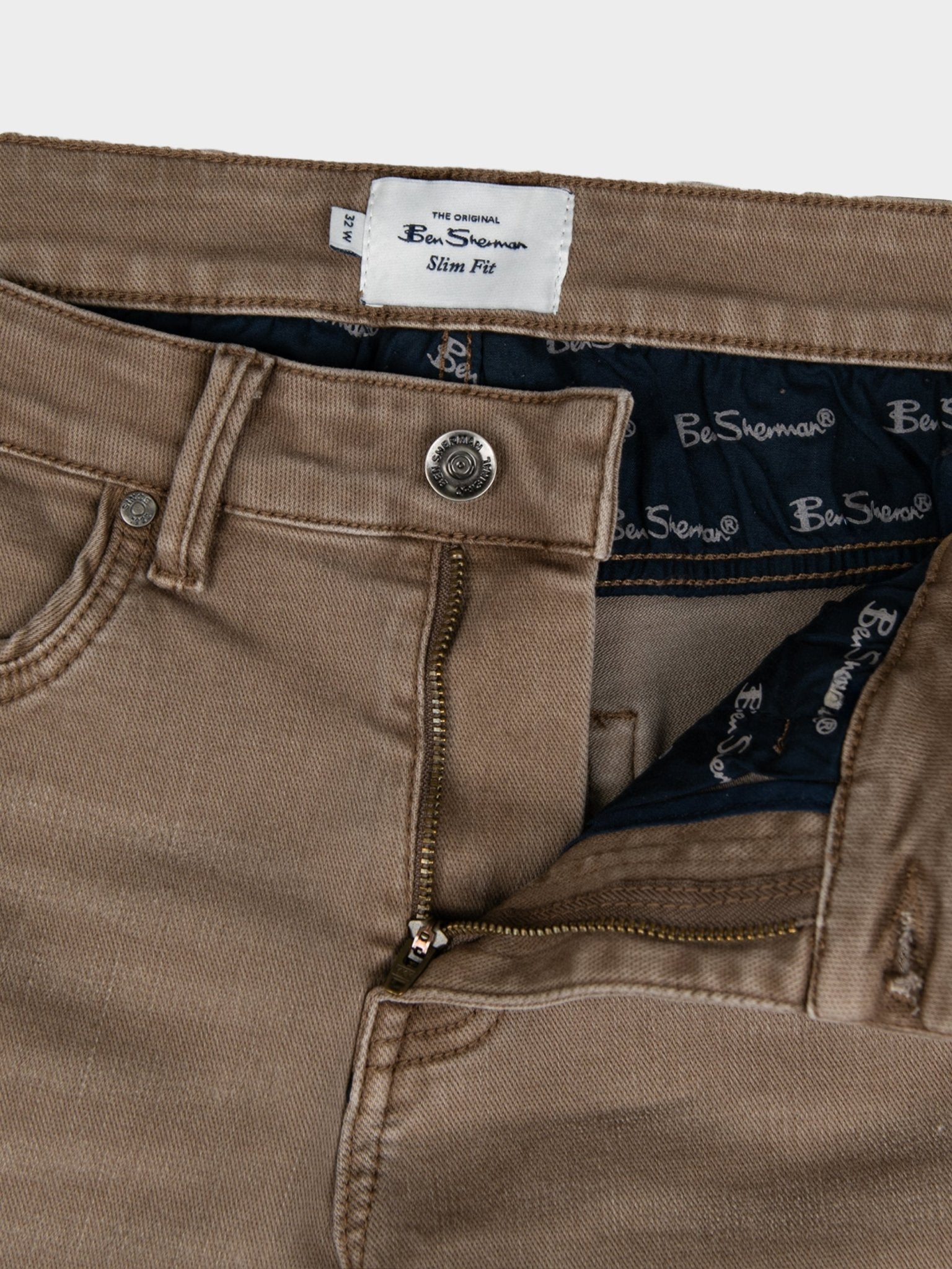 Slim Fit Garment Dye Denim - Desert
