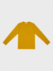 ESSENTIAL CREW NECK LONG SLEEVE T-SHIRT - DIJON