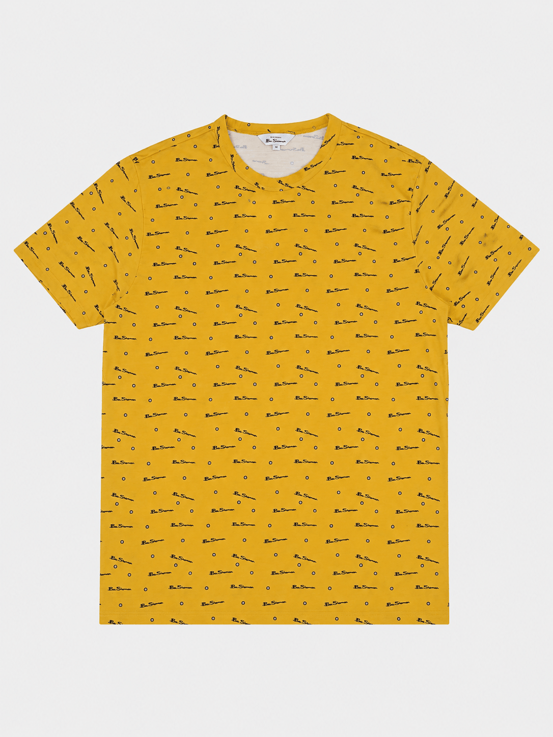Ben Sherman All Over Print T-Shirt in Dijon - Front View