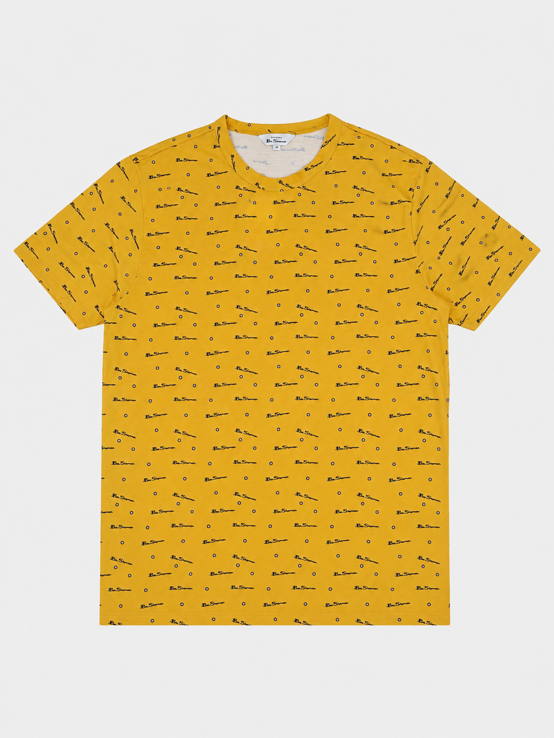 Ben Sherman All Over Print T-Shirt in Dijon - Front View