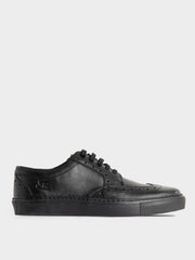 B Leather Brogue  - Black