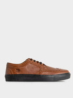 B Leather Brogue  - Tobacco