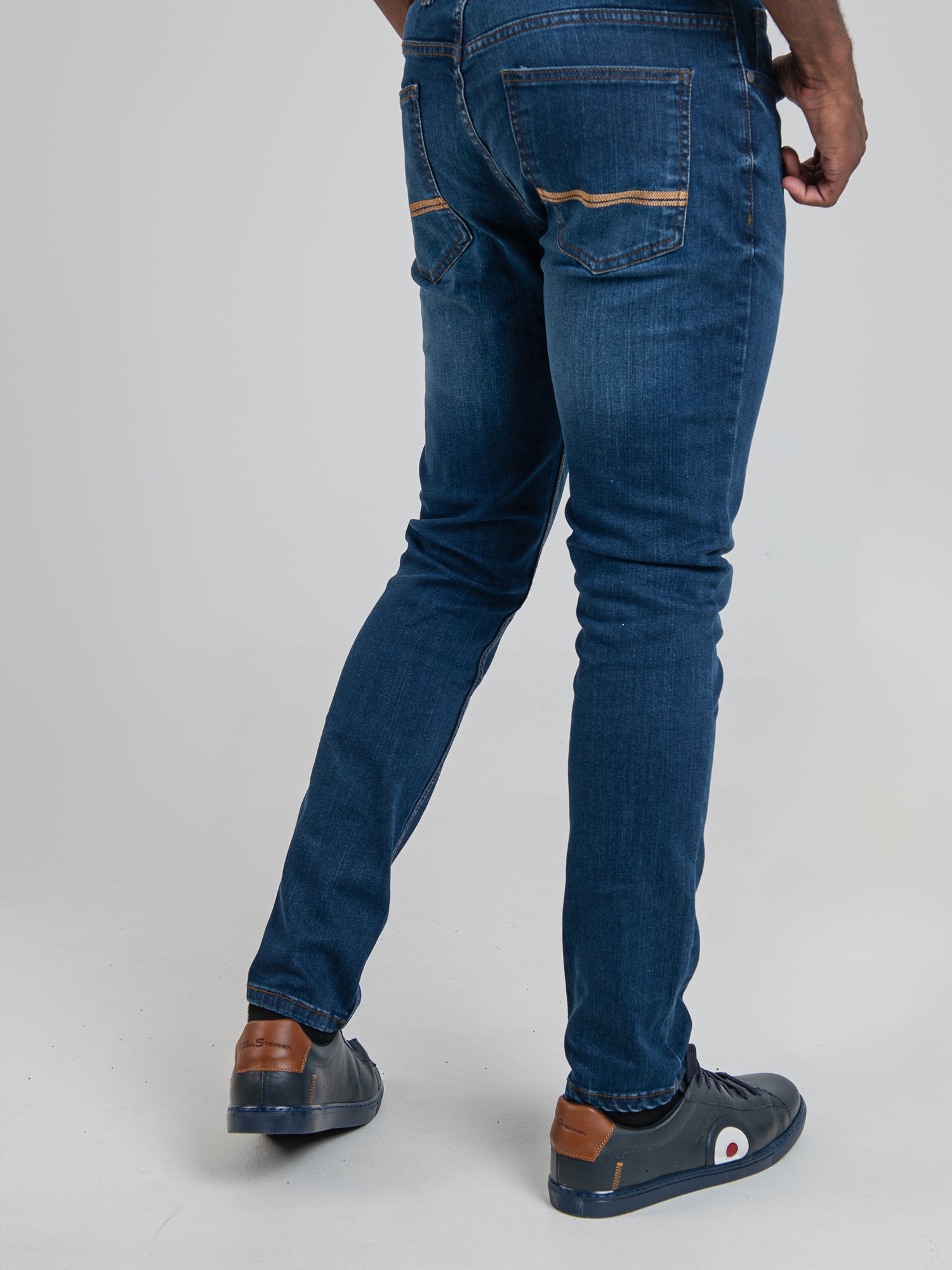 Ben Sherman Men's Mid Blue Essentials Slim Fit Denim Jeans – Ben