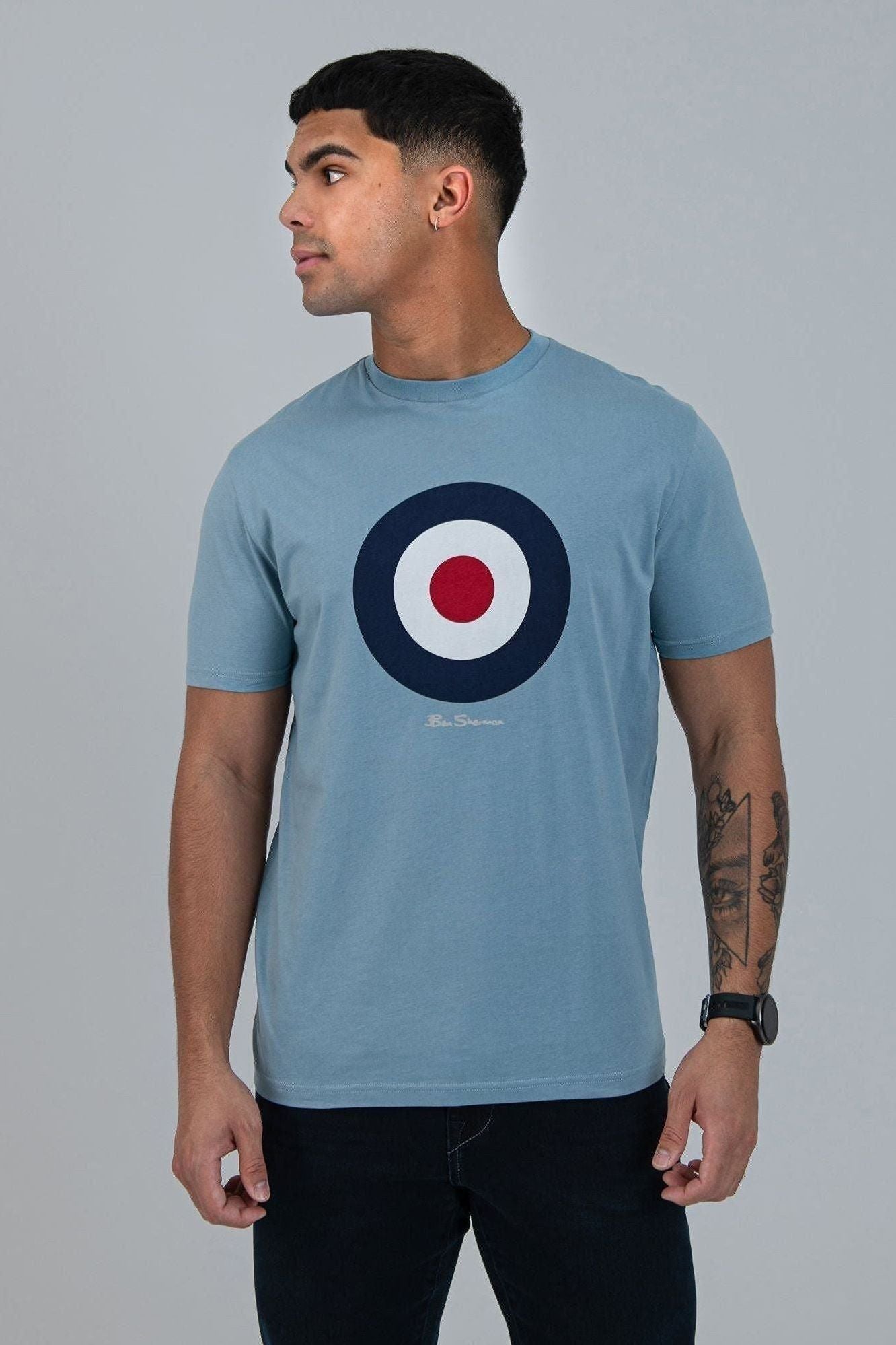 Ben Sherman Target Tee | Men's Graphic T-Shirt in Citadel – Ben