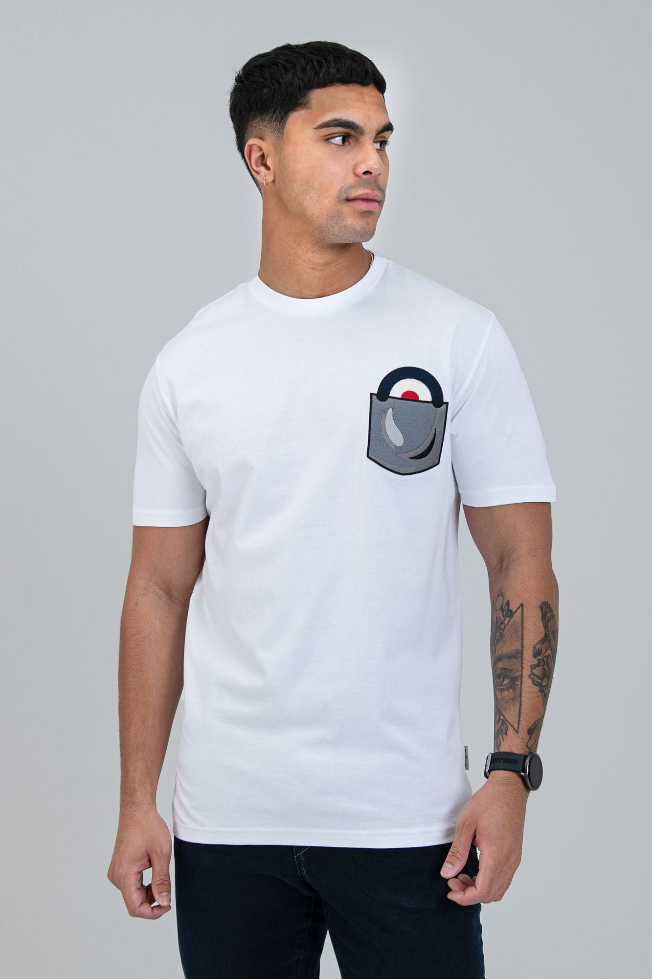 Target Pocket Tee - White