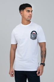 Target Pocket Tee - White