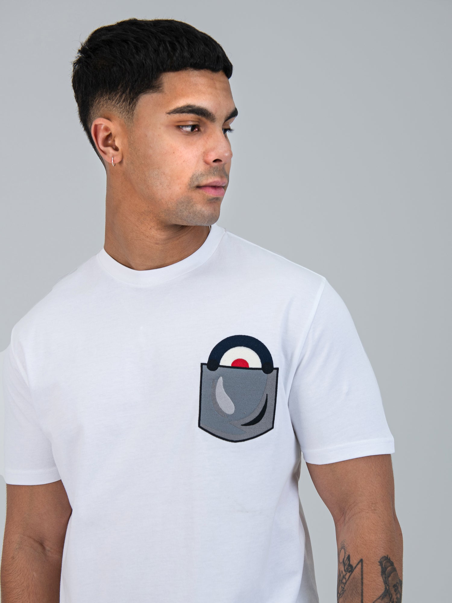 Target Pocket Tee - White