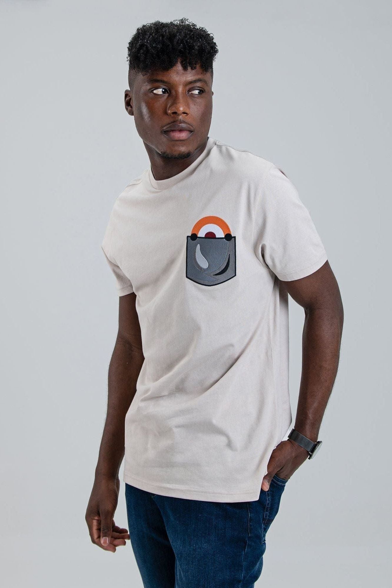 Target Pocket Tee - Plaster