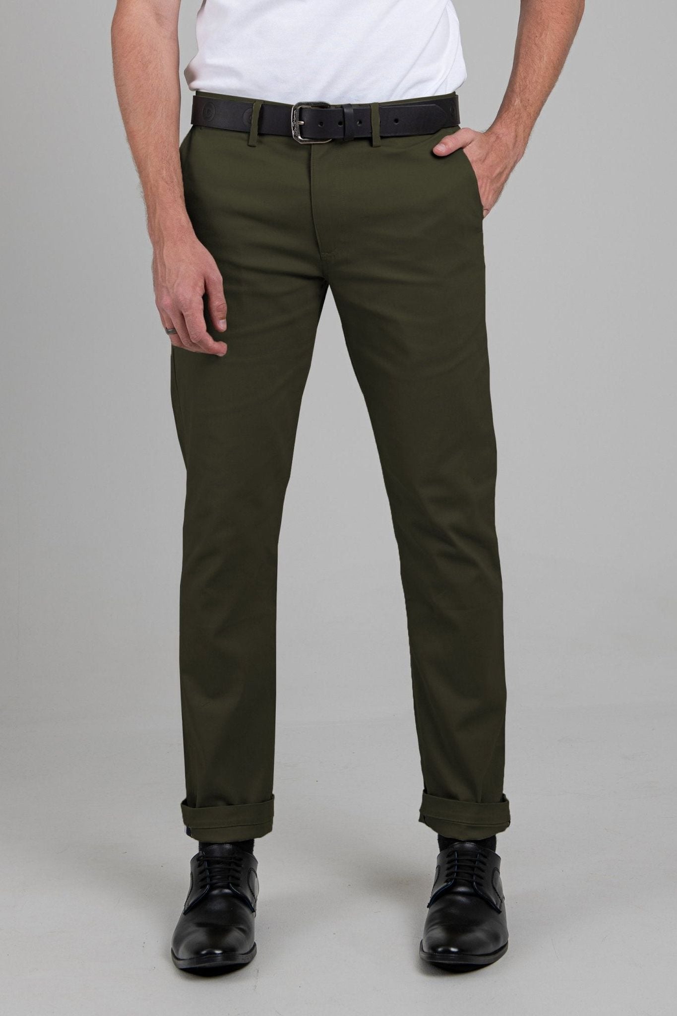 Signature Slim Stretch Chino - Olive