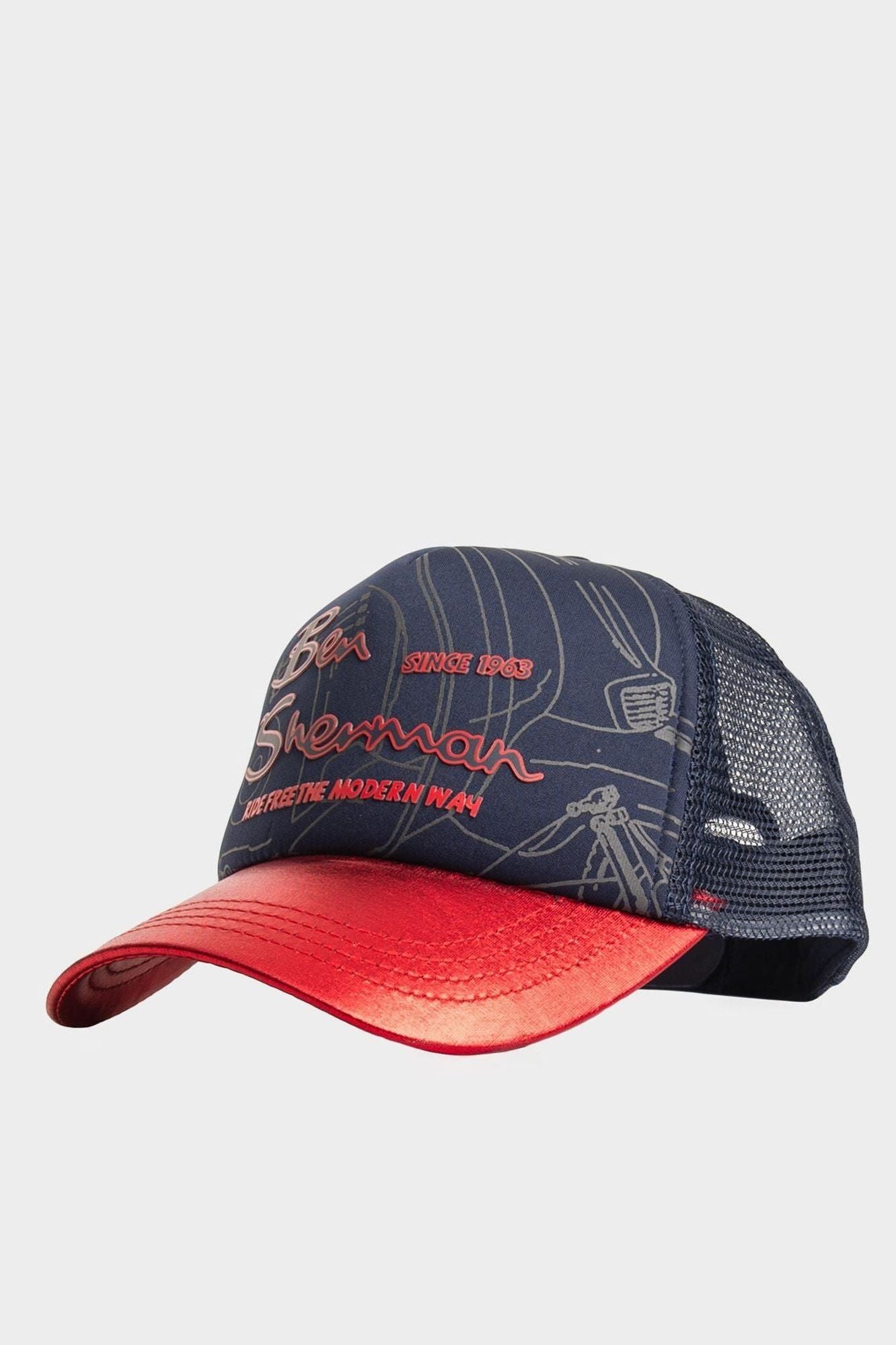 EXPOLDED SCOOTER FOIL TRUCKER CAP - NAVY / RED