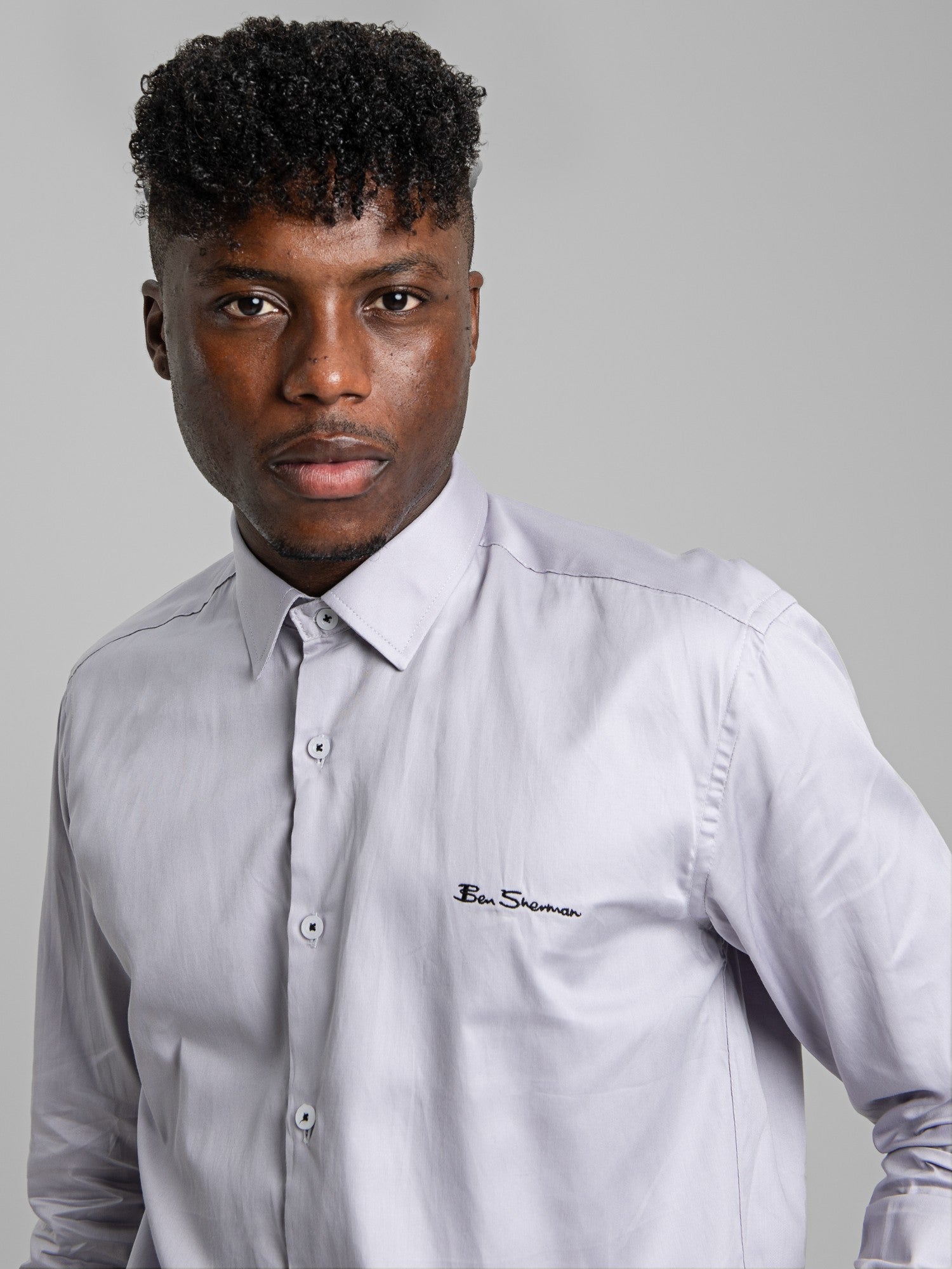 Ben Shirt (Slim Fit) - Titanium/Grey