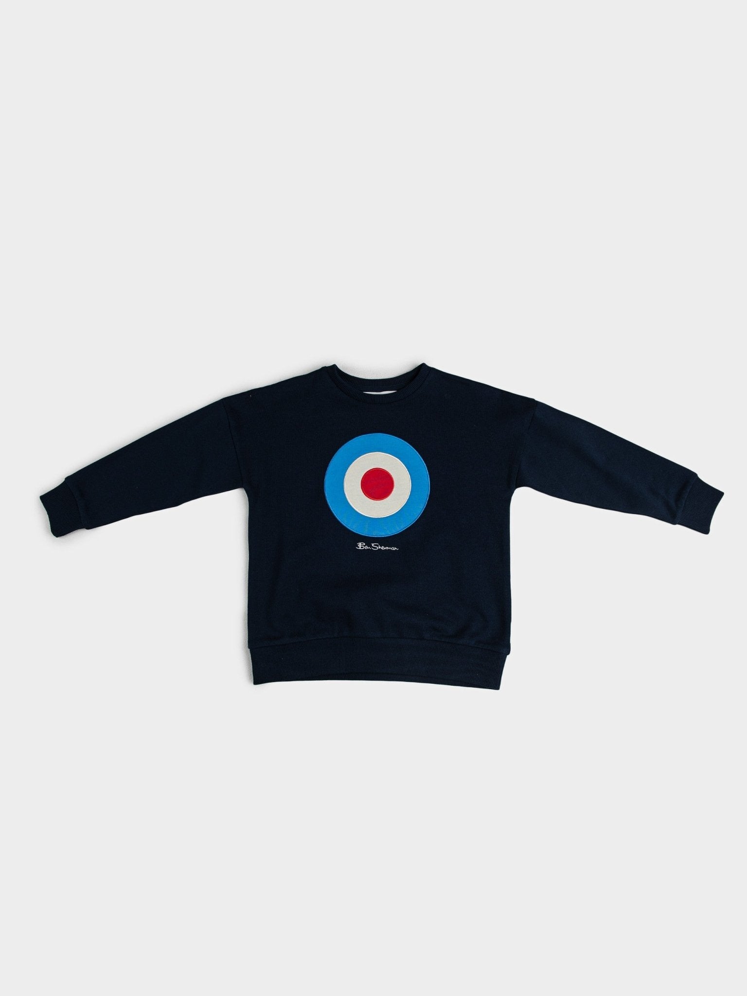 Kids Target Crew Sweater - Navy