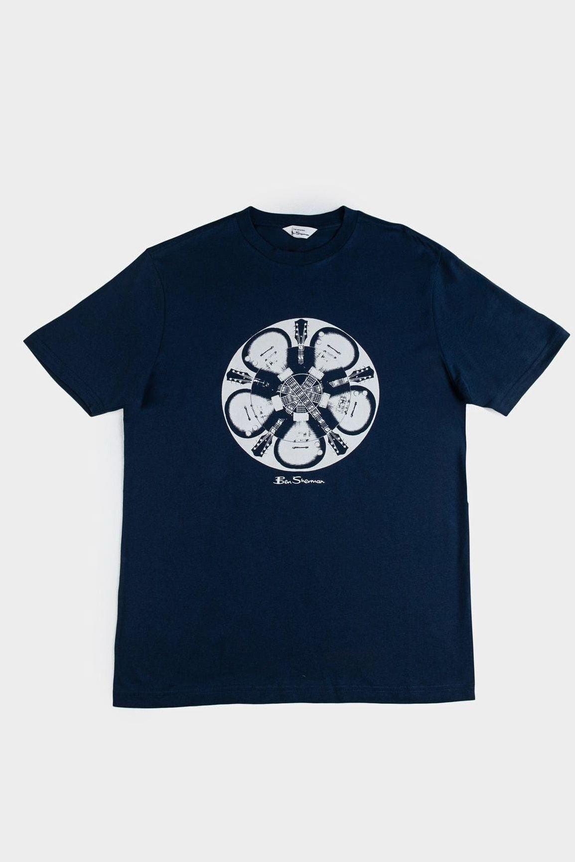 GUITAR ILLUSION TEE - Navy