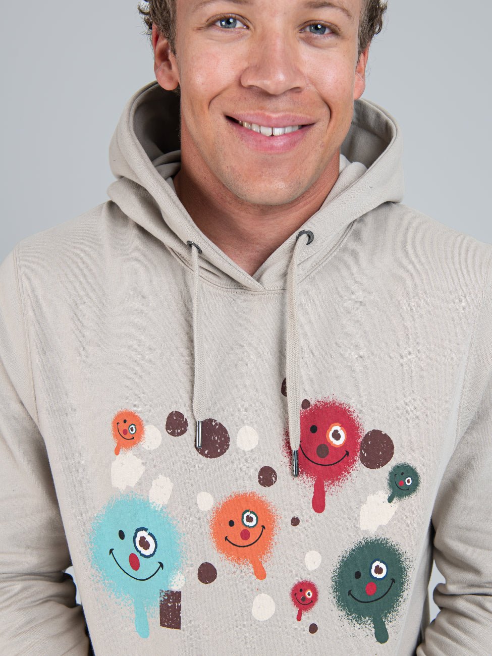 Distressed Clown Hoodie - Sustained Grey