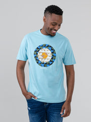 Geo Target Tee - Retro Blue