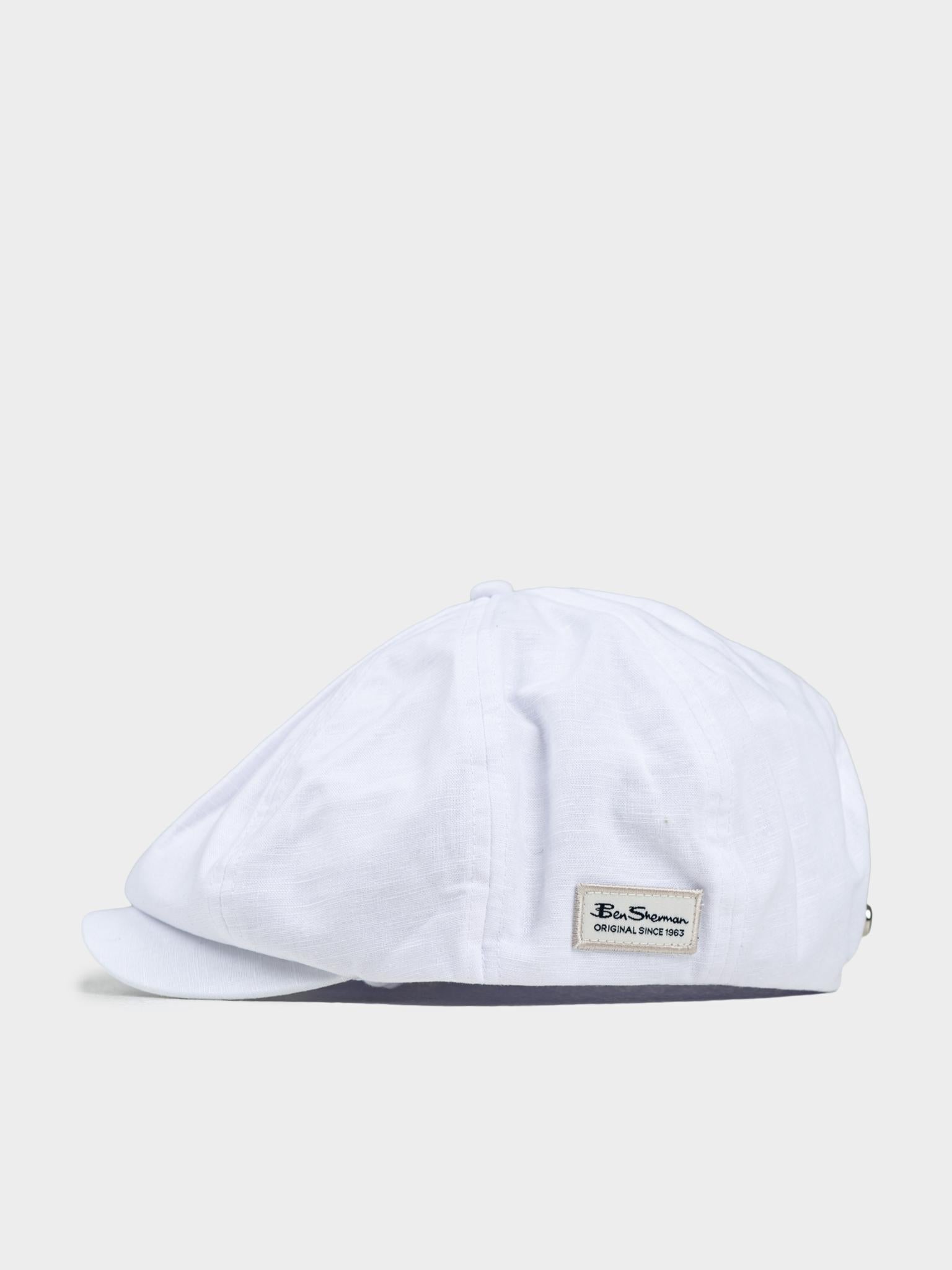 Linen Ivy hat - White