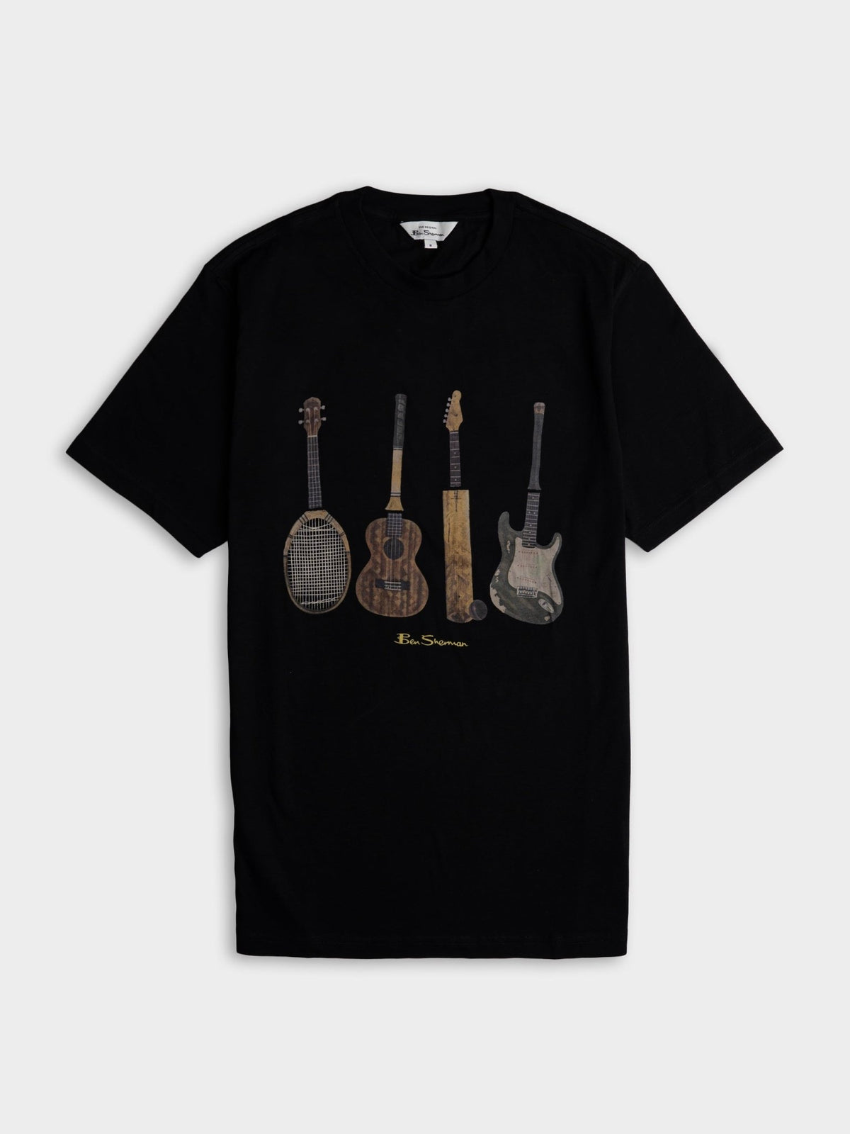 Ben Sherman Jumble Guitar Tee in Black