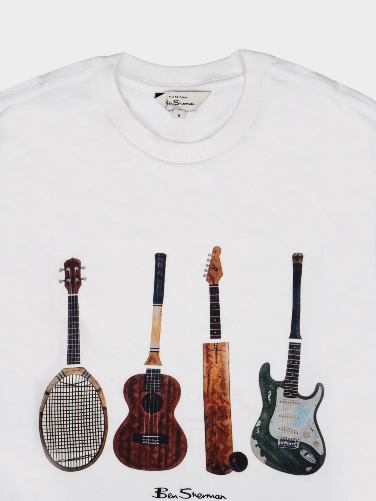 Ben Sherman Jumble Guitar Tee in White – image 2 of 2