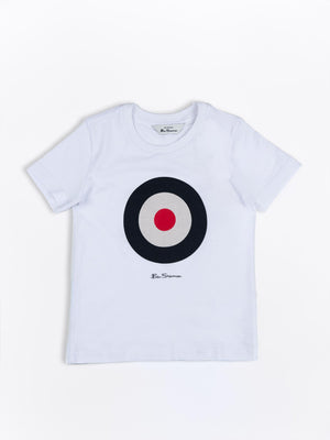 Kids Target Tee - White