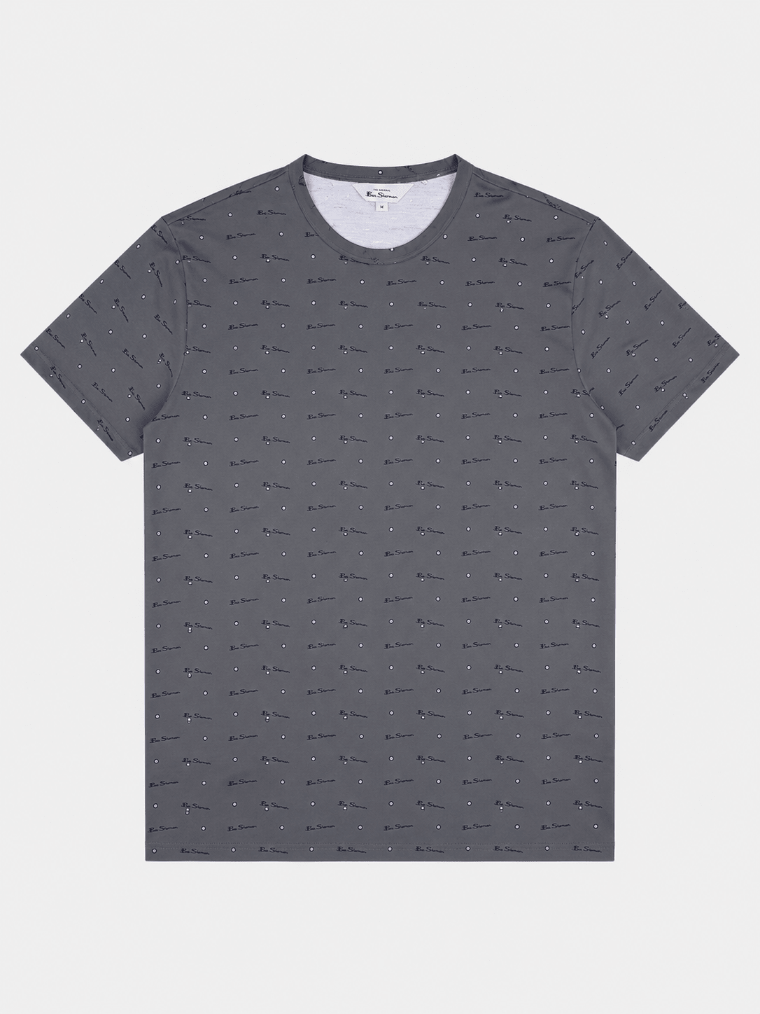Ben Sherman All Over Print T-Shirt in Olive - front view flat lay