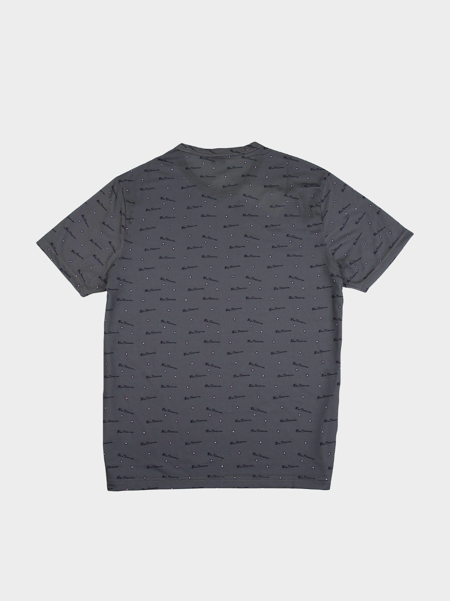 Ben Sherman All Over Print T-Shirt in Olive - back view flat lay