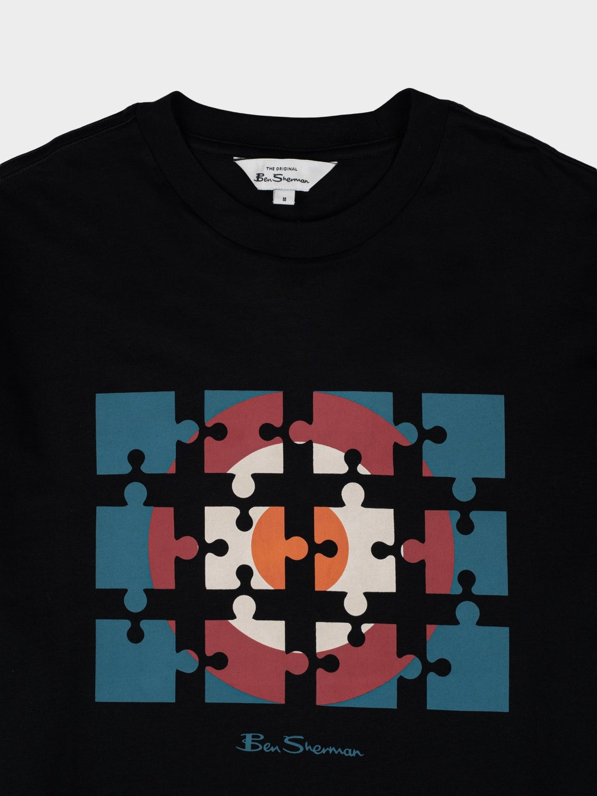 Ben Sherman Puzzle Target Tee Shirt in Black – image 2 of 2