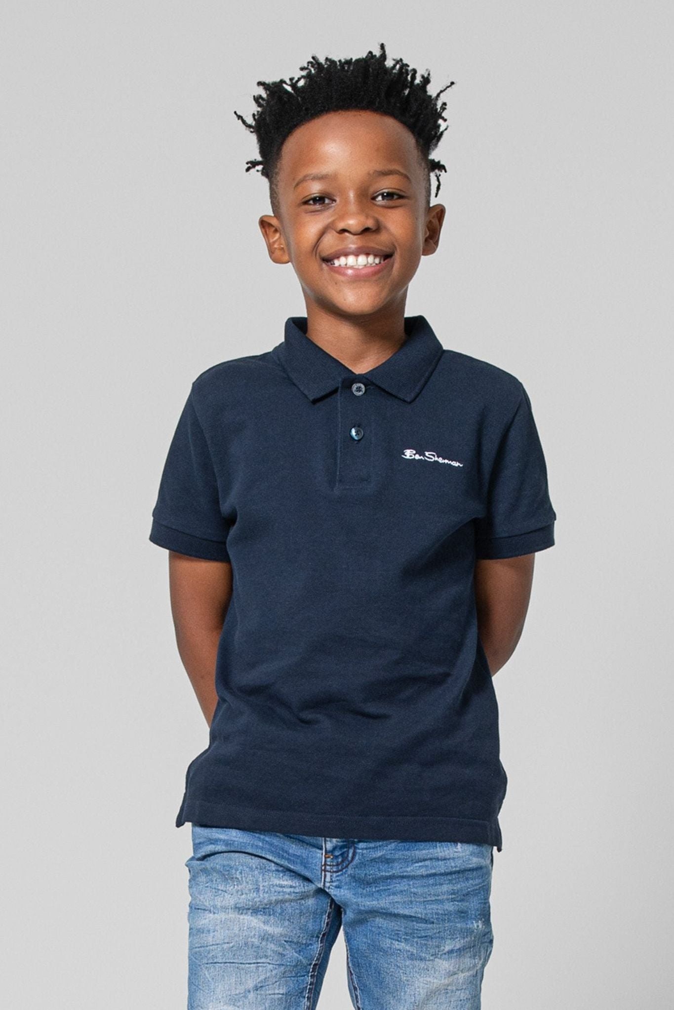 Kids Signature Polo - Navy