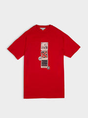 Brit Pop Throwback Tee Shirt - Red