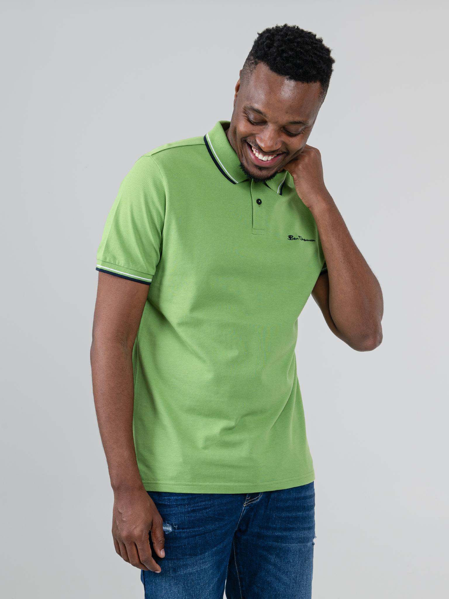 Organic Cotton Signature Polo - Piquant Green