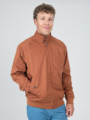 Ben Sherman Men's Signature Harrington Jacket Anise - Front View on Model