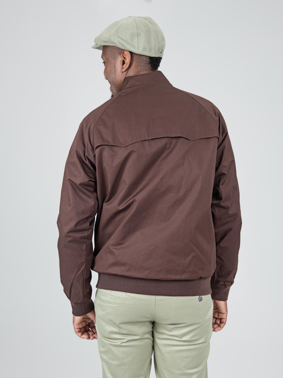 Signature Harrington Jacket - Dark Brown