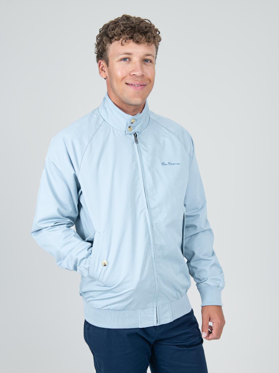 Signature Harrington Jacket - Dusky Blue