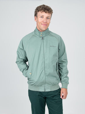 Ben Sherman Men's Pale Khaki Signature Harrington Jacket - Front View