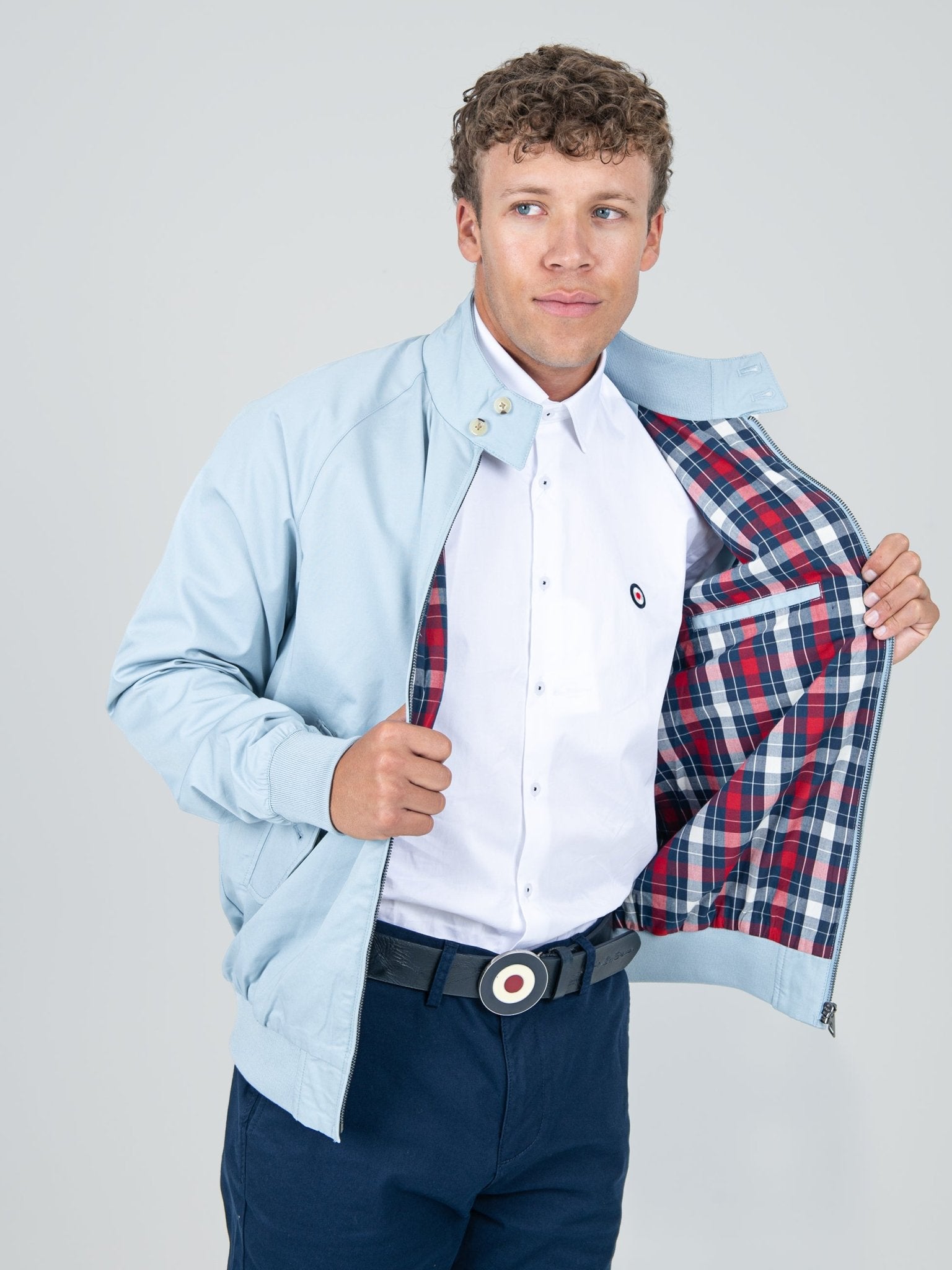 Signature Harrington Jacket - Dusky Blue