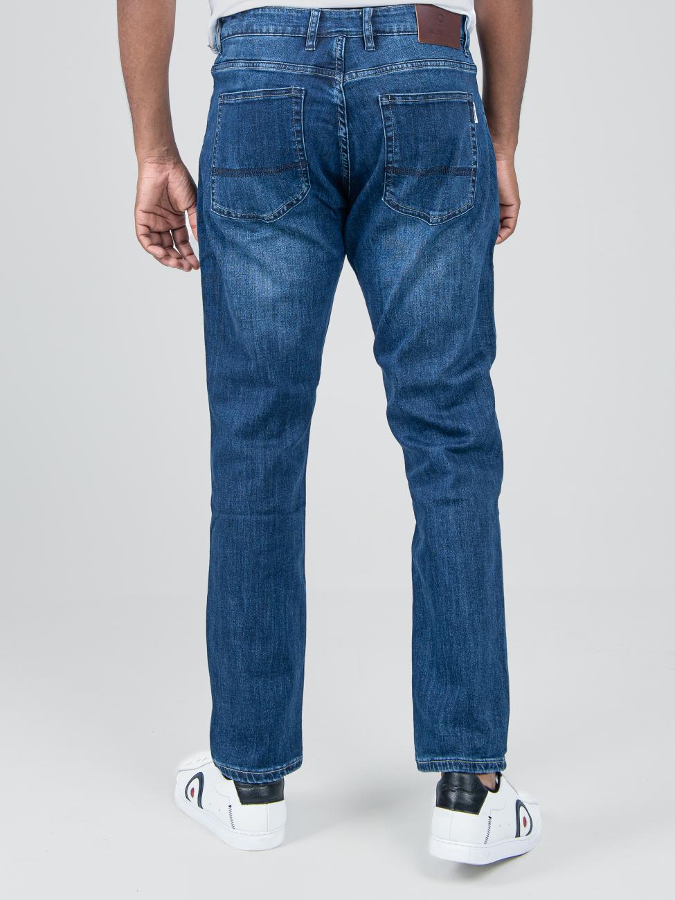 Straight Leg Classic Fit Denim - Mid Blue