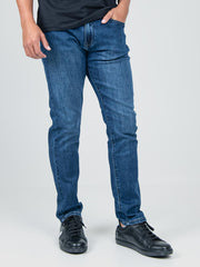 Straight Leg Classic Fit Denim - Dark Blue