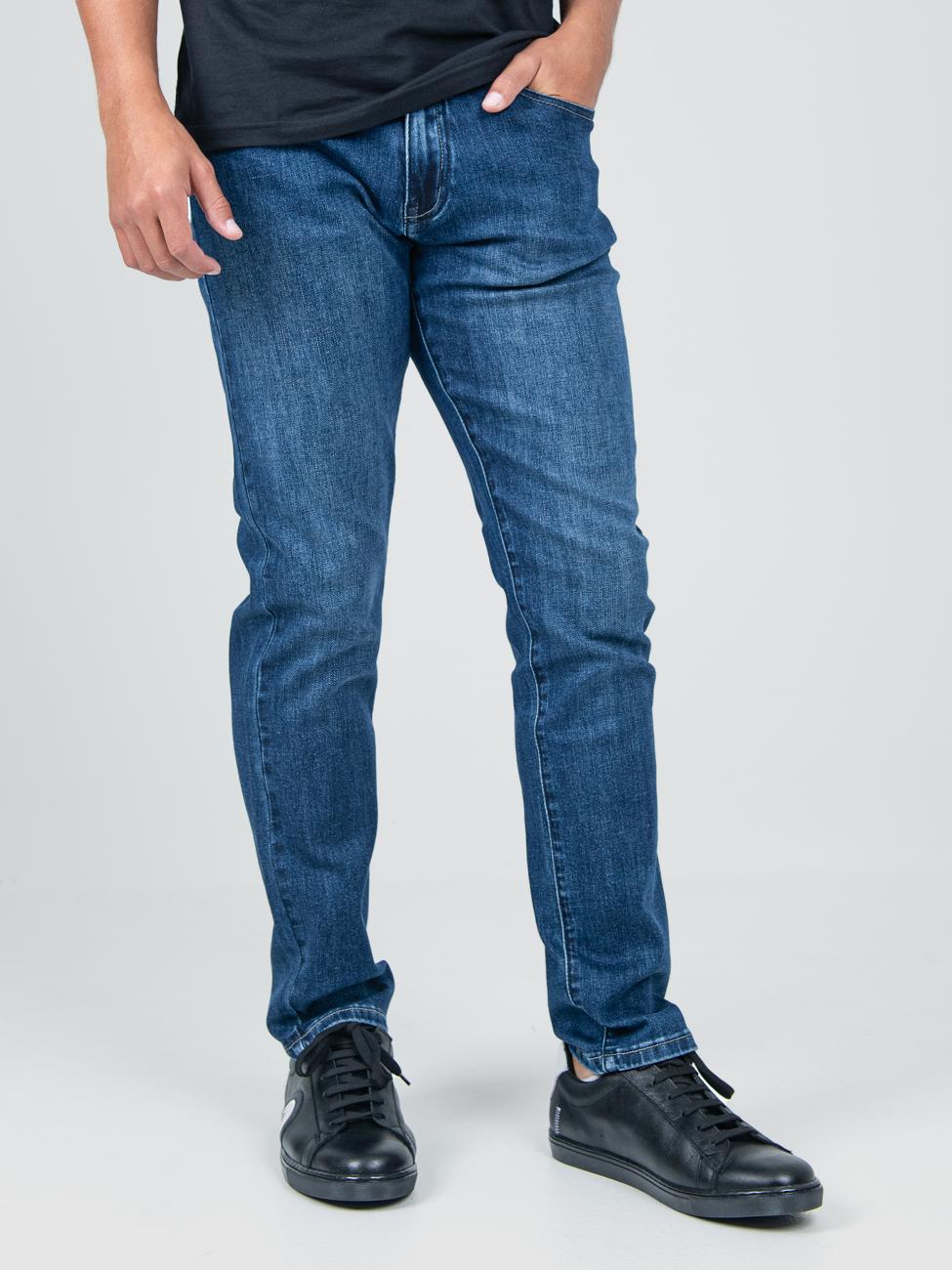 Straight Leg Classic Fit Denim - Dark Blue
