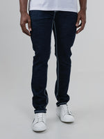 Saddle Stitch Slim Fit Denim - Dark Navy
