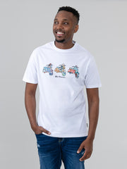 Scooter Spray Tee - White