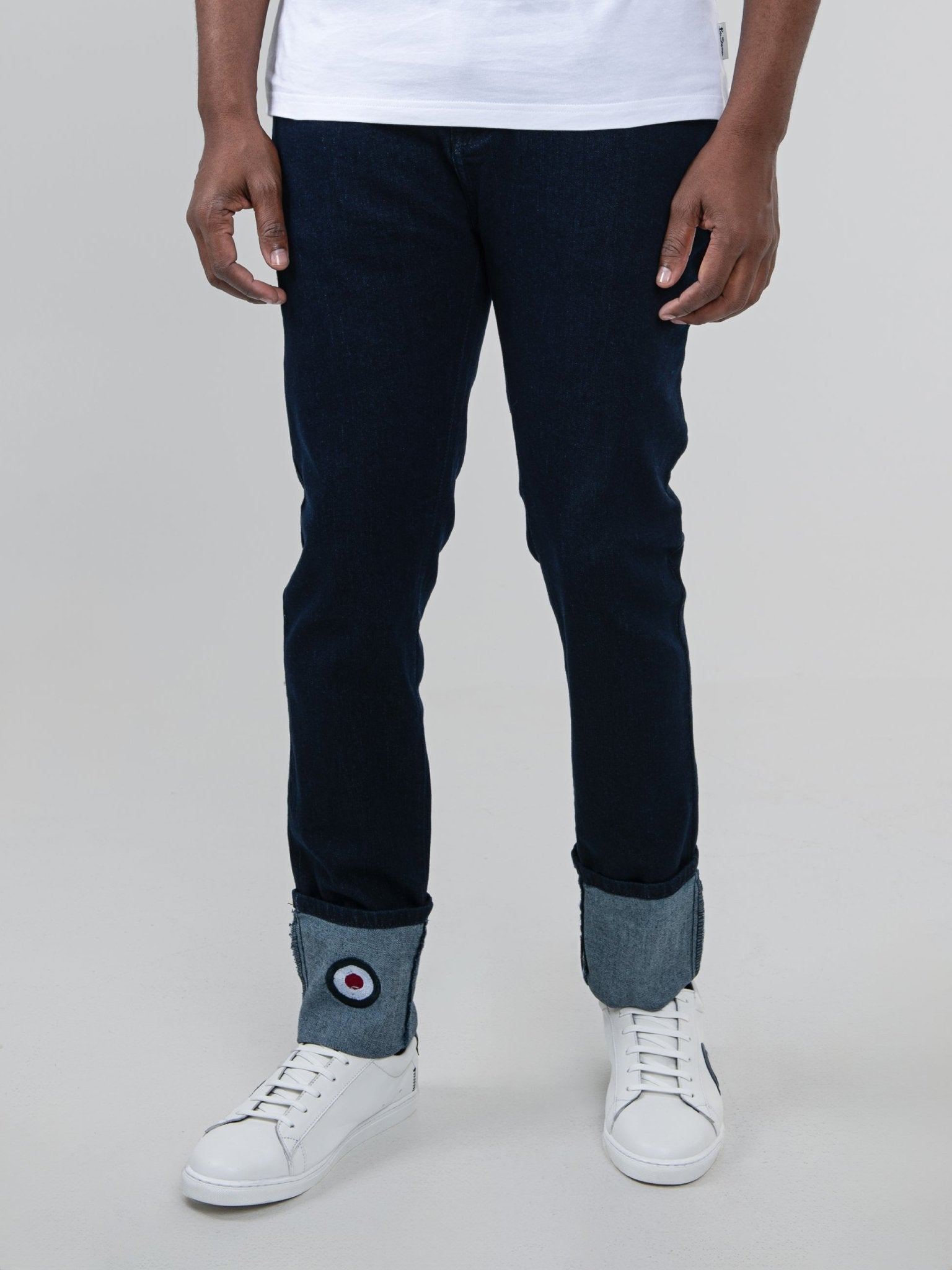 Target turn up slim fit denim - Dark Blue